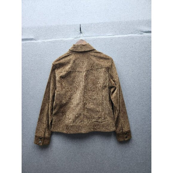 5 Diamonds  Vintage Style Womens Medium Paisley Button-Up Jacket Brown - Picture 6 of 6